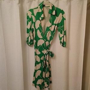 DVF one of a kind spring collection wrap dress